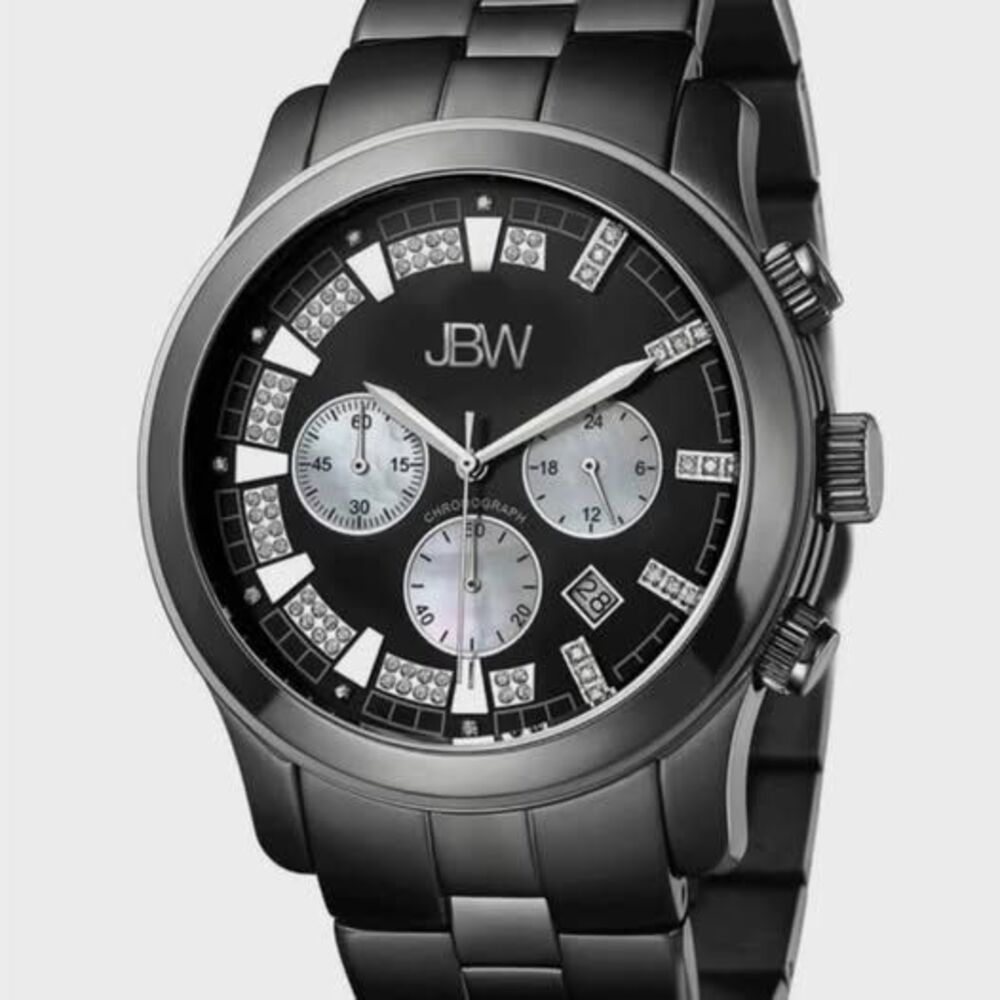 JBW – Men's Delano Diamond Watch, 48mm - 0.20 ctw BLACK / One Size / One Size